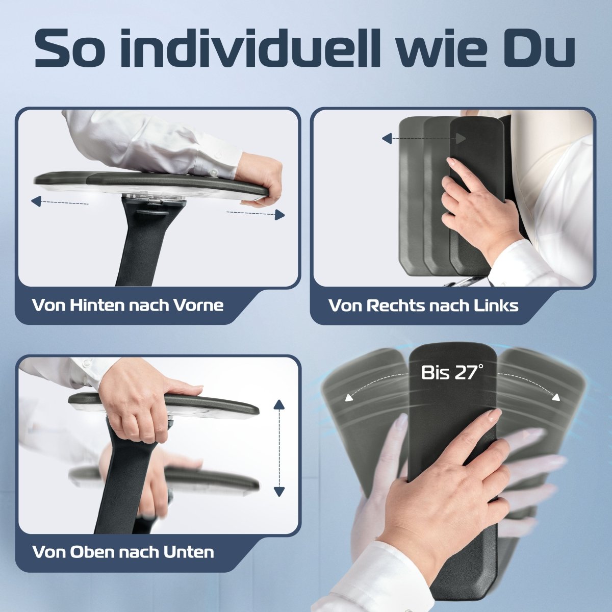 CLOUVOU CleverSeat - Ergonomischer Bürostuhl "Zeitloses Design trifft auf unschlagbare Qualität" - Clouvou #farbe_schwarz