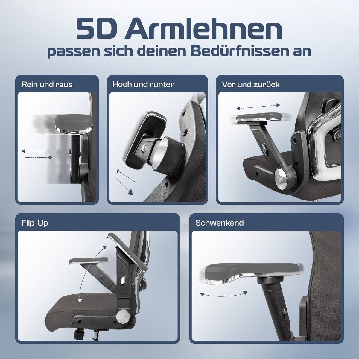 CLOUVOU PowerSeat - Ergonomischer Bürostuhl „ Extra breit gebaut und weich wie auf einer Matratze“ - Clouvou