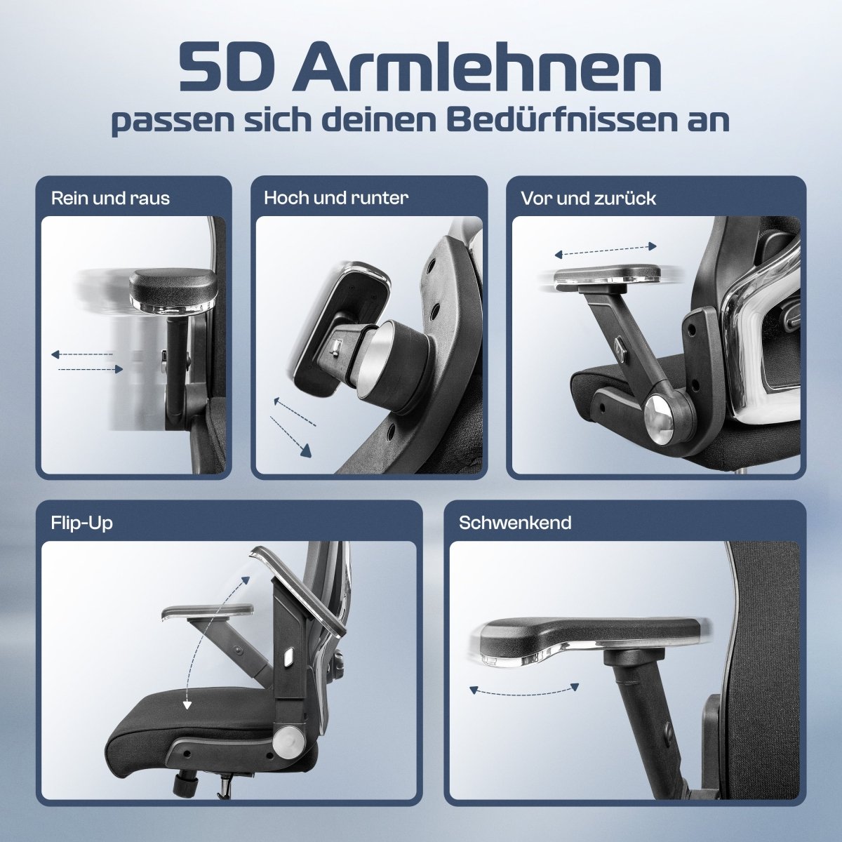 CLOUVOU PowerSeat - Ergonomischer Bürostuhl „ Extra breit gebaut und weich wie auf einer Matratze“ - Clouvou