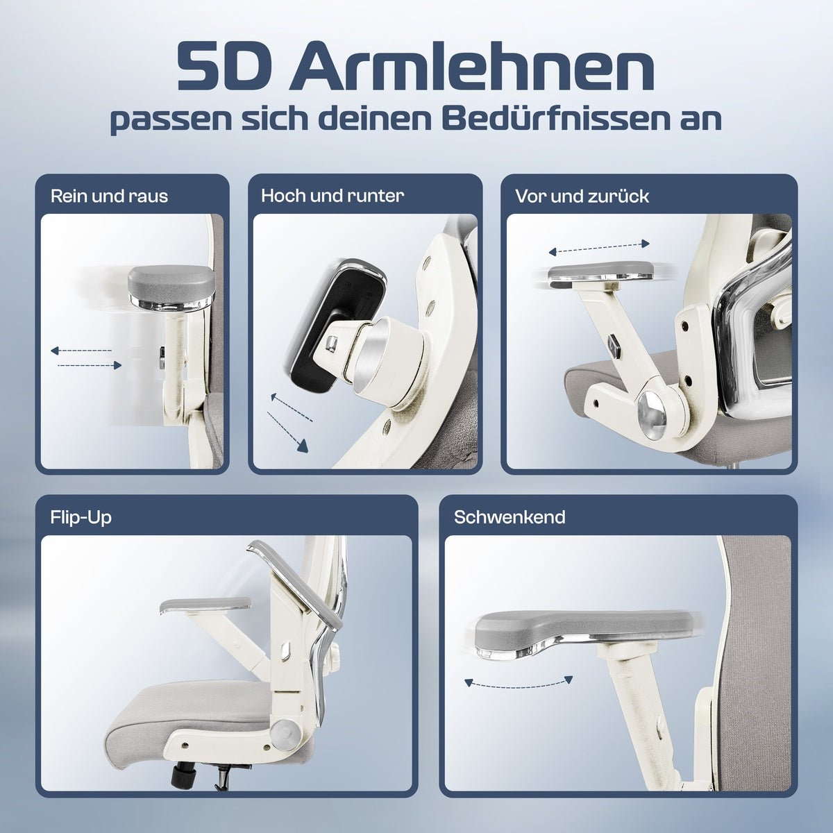 CLOUVOU PowerSeat - Ergonomischer Bürostuhl „ Extra breit gebaut und weich wie auf einer Matratze“ - Clouvou