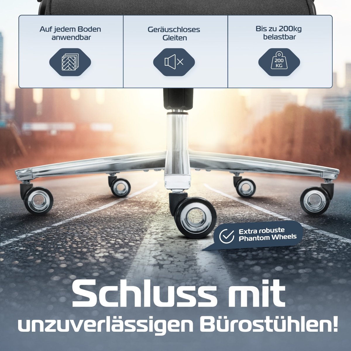 CLOUVOU PowerSeat - Ergonomischer Bürostuhl „ Extra breit gebaut und weich wie auf einer Matratze“ - Clouvou