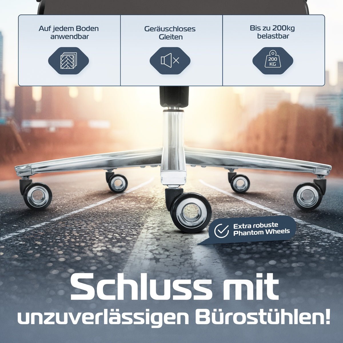 CLOUVOU PowerSeat - Ergonomischer Bürostuhl „ Extra breit gebaut und weich wie auf einer Matratze“ - Clouvou