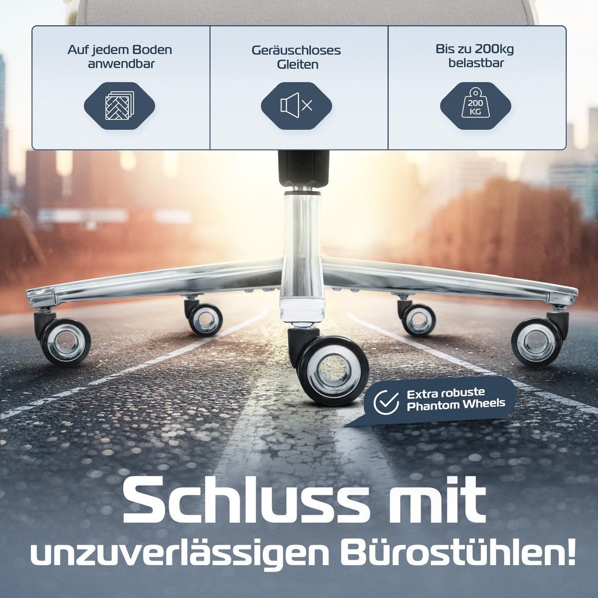 CLOUVOU PowerSeat - Ergonomischer Bürostuhl „ Extra breit gebaut und weich wie auf einer Matratze“ - Clouvou
