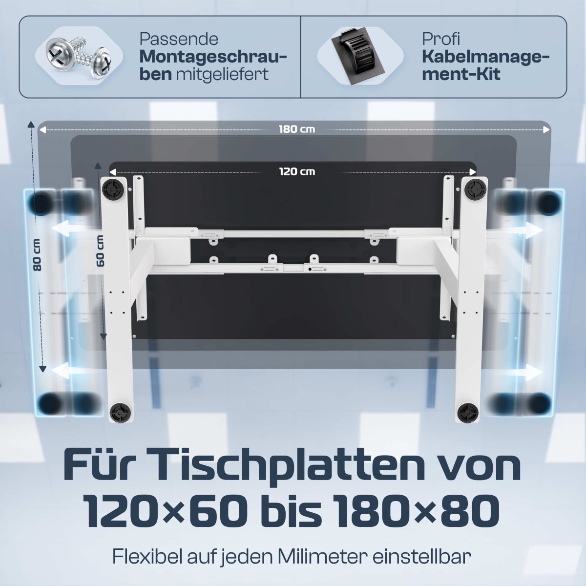 CLOUVOU ProBundle (Sitz - Stehtisch ProDesk & ProSeat) - Clouvou 160 x 80cm