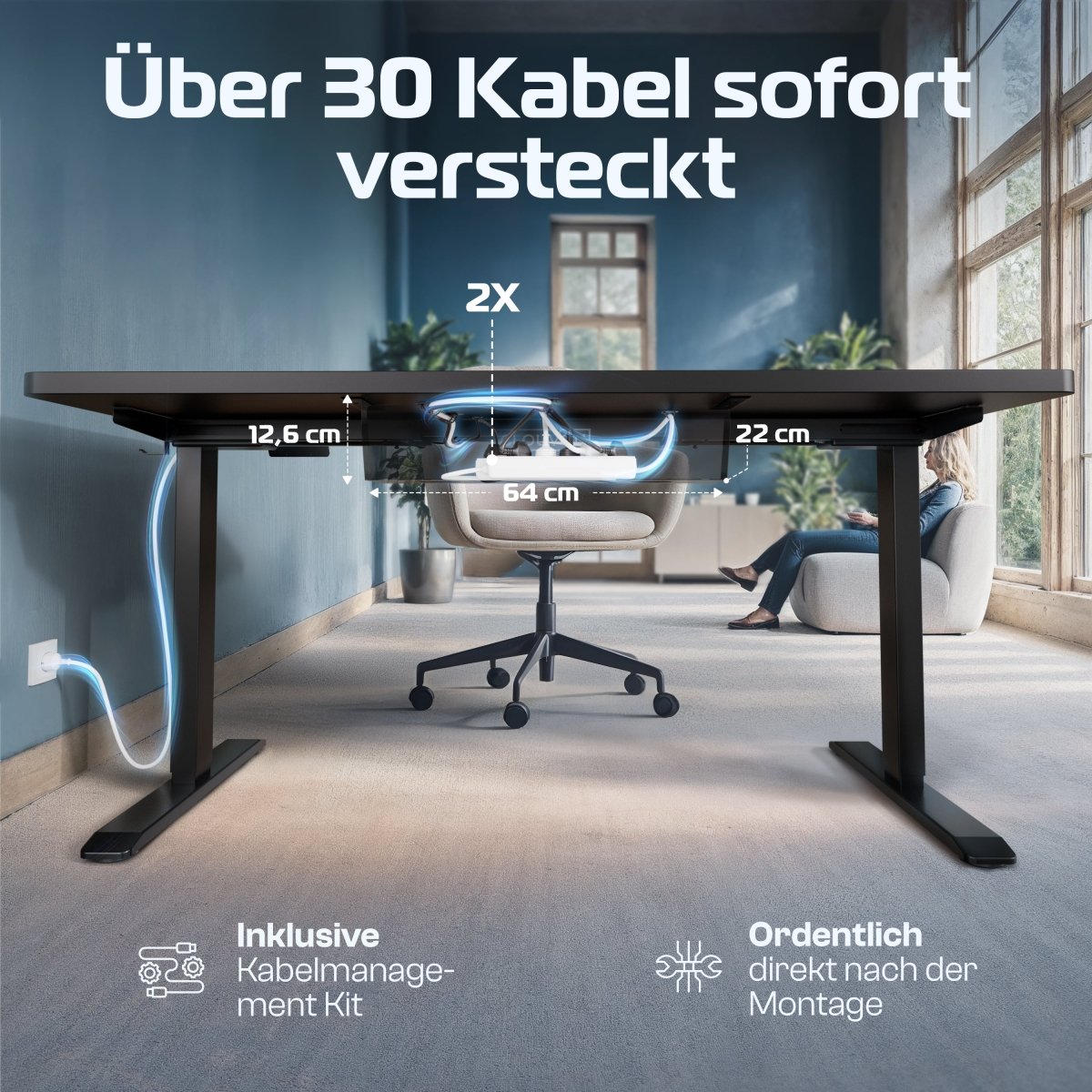 CLOUVOU ProBundle (Sitz - Stehtisch ProDesk & ProSeat) - Clouvou 160 x 80cm