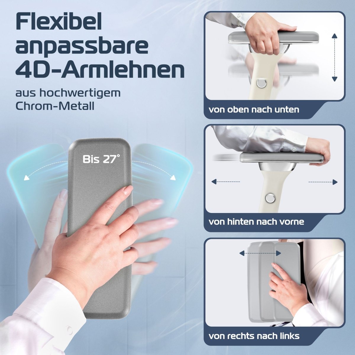 CLOUVOU ProSeat – Ergonomischer Premium Bürostuhl - Clouvou Creme