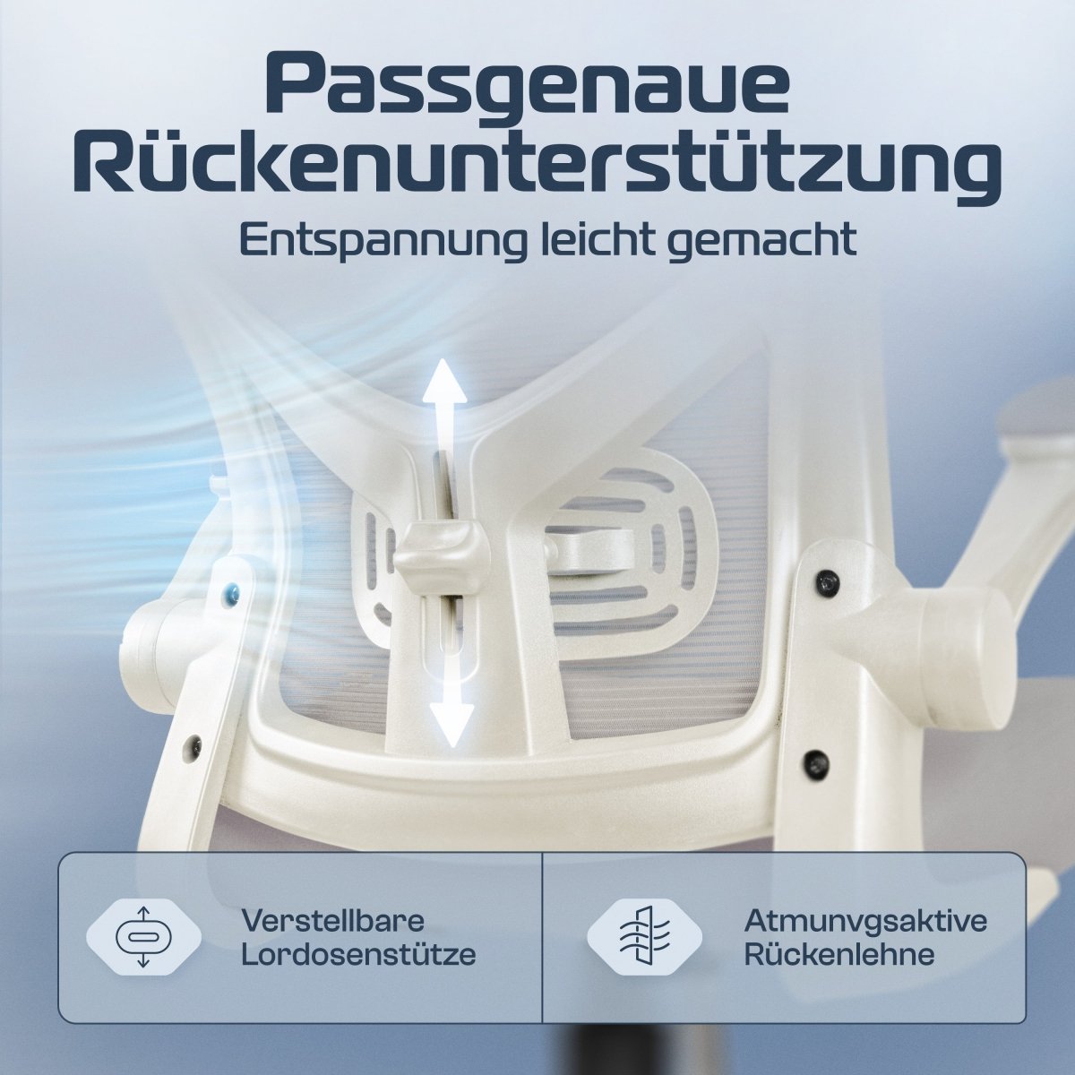 CLOUVOU SmartSeat – Ergonomischer Bürostuhl "Dein verlässlicher Begleiter im Arbeitsalltag" - Clouvou#farbe_creme