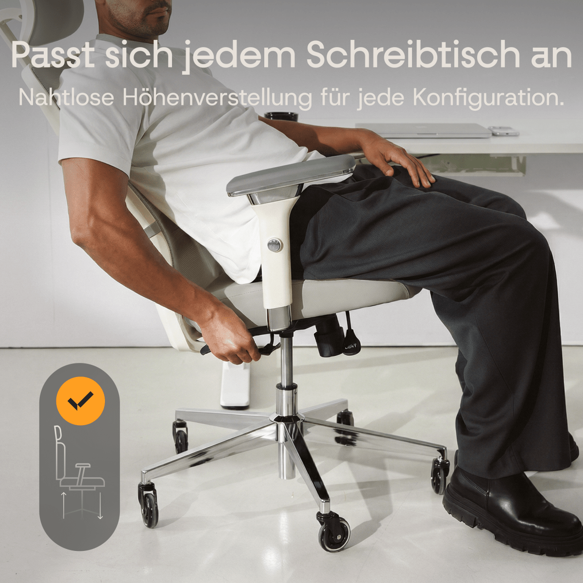 CLOUVOU CleverSeat - Ergonomischer Testsieger Bürostuhl - Clouvou Grau
