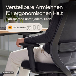 BALANCE – Ergonomischer Bürostuhl - Clouvou Schwarz