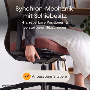 BALANCE – Ergonomischer Bürostuhl - Clouvou Schwarz