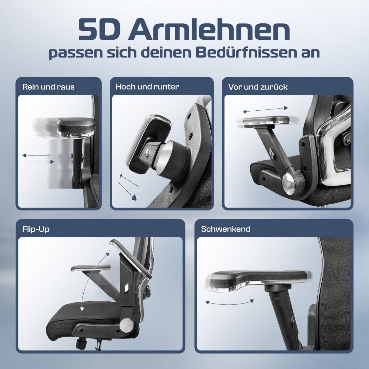CLOUVOU PowerSeat - Ergonomischer extra breiter Bürostuhl - Clouvou Creme