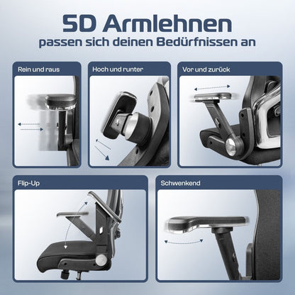 CLOUVOU PowerSeat - Ergonomischer extra breiter Bürostuhl - Clouvou Creme