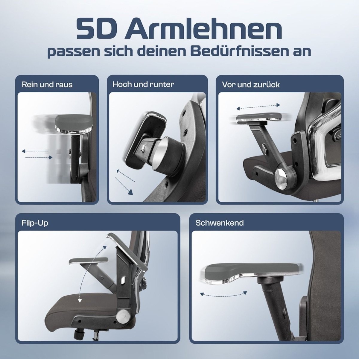 CLOUVOU PowerSeat - Ergonomischer extra breiter Bürostuhl - Clouvou Creme