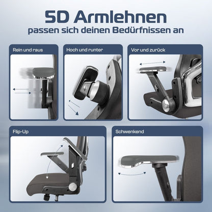 CLOUVOU PowerSeat - Ergonomischer extra breiter Bürostuhl - Clouvou Creme
