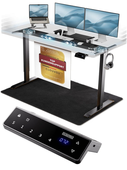 CLOUVOU ProDesk - Höhenverstellbares Schreibtischgestell (nur Gestell) - Clouvou Schwarz